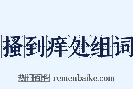 搔到痒处组词是什么意思的图片